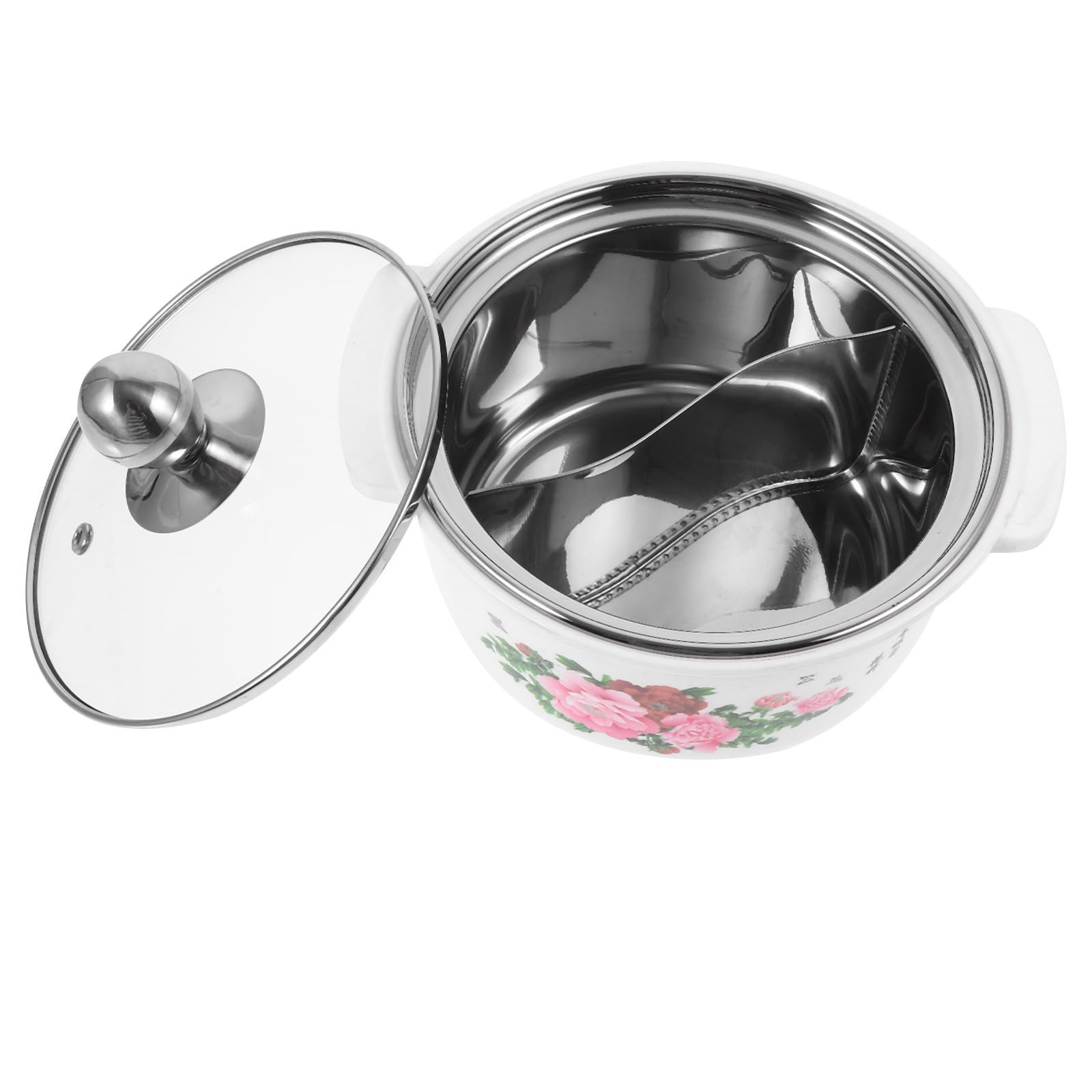 Casserole en acier inoxydable petit pot multifonction avec couvercle