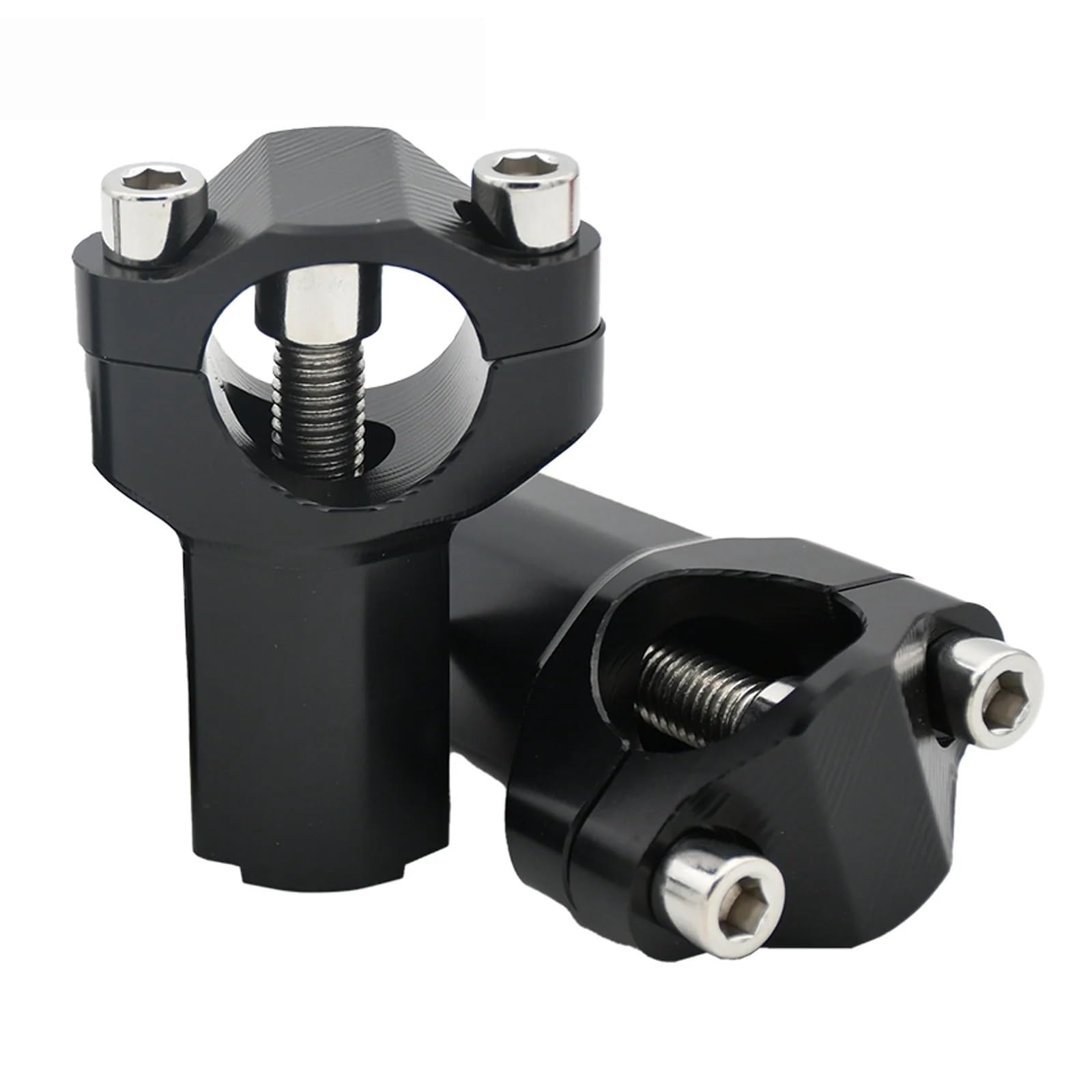 Motocicletas Manillar Extensor Compatible con SXF XC XCF XCW SX EXC 125-530 Adventure 1290 1190 1090 890 790 690, Soporte de Abrazadera para Manillar Elevador Motocicleta CNC(Black Increased)
