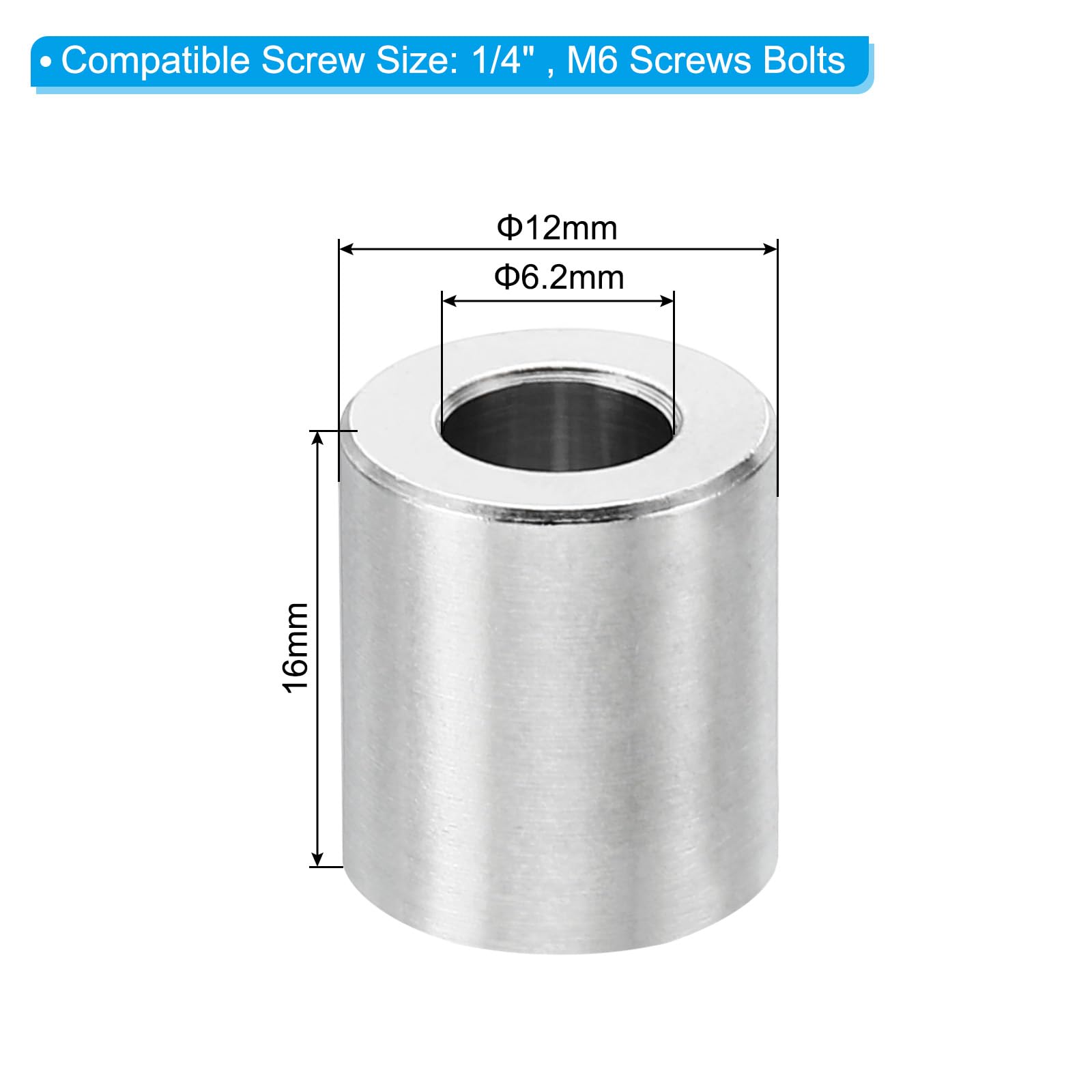 PATIKIL M6 Stainless Steel Spacers - Image 2
