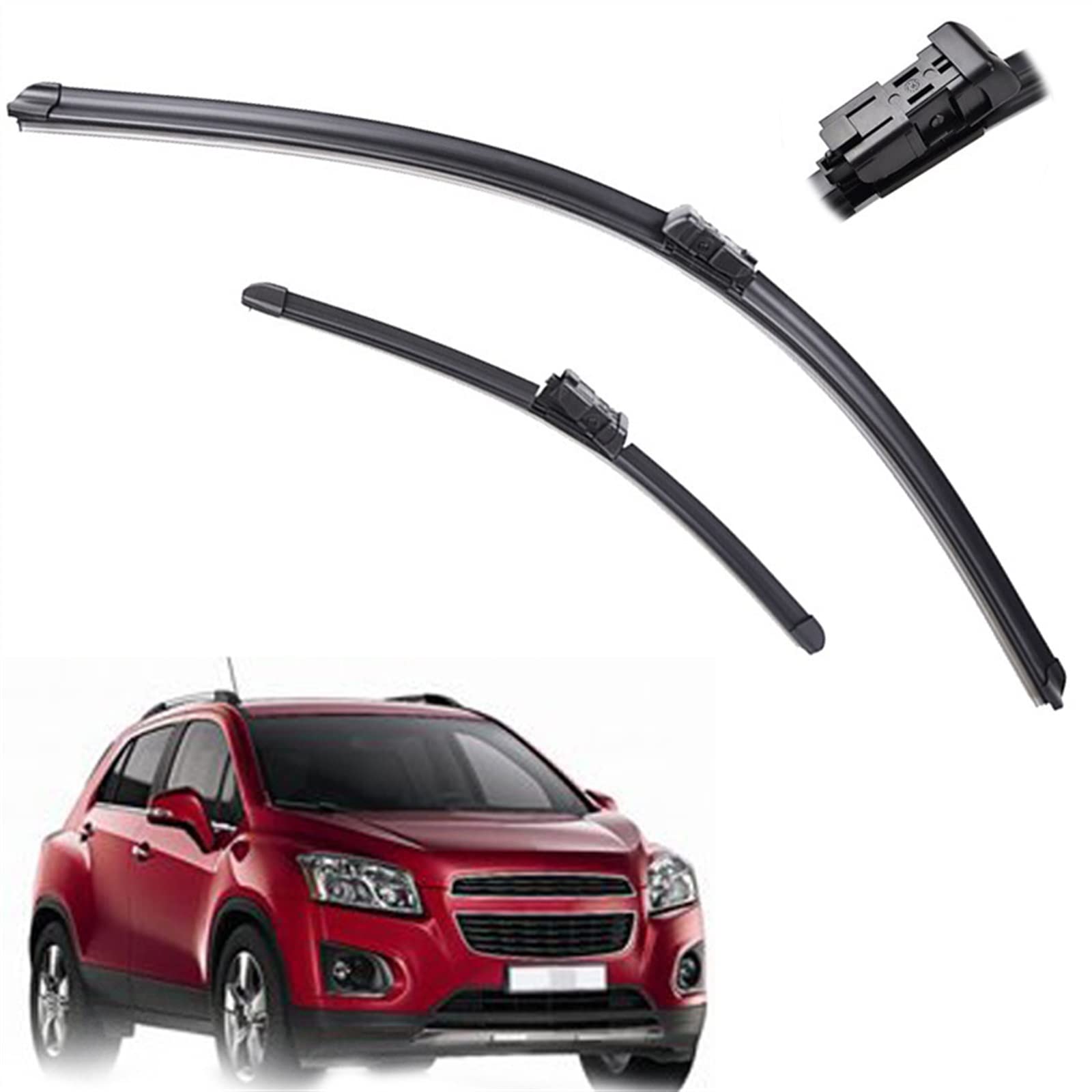 Balais d'essuie-glace avant résistant aux traces pour Chevrolet Trax