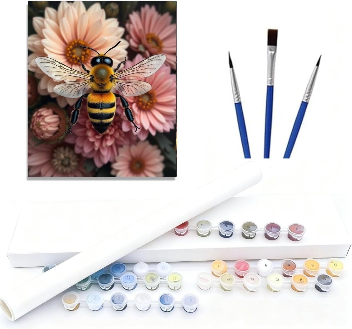 2Packs Paint by Numbers Kit for Adults,20X16IN DIY Cows and Pigs Paint by Numbers Art for Beginner and Artists-Acrylic Oil Number Painting Kits for Home Decor,Stress Relief
