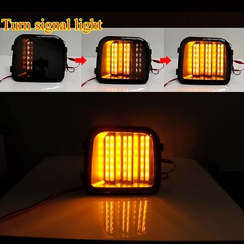 Miniatura 5 de KENRTIR Para 2006 2007 2008 2009 2010 Hummer H3 H3T parachoques delantero esquina marcador lateral estacionamiento luces de señal de giro lente