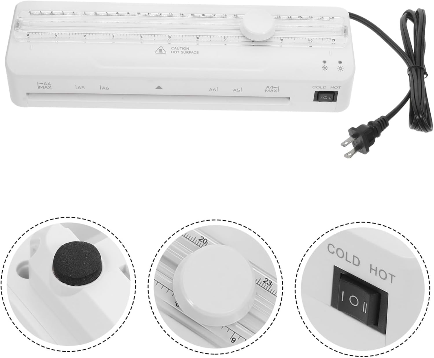 Thermal Machine Cold and Hot Lamination Lightweight Includes Cutter and Corner Rounder for Office and School