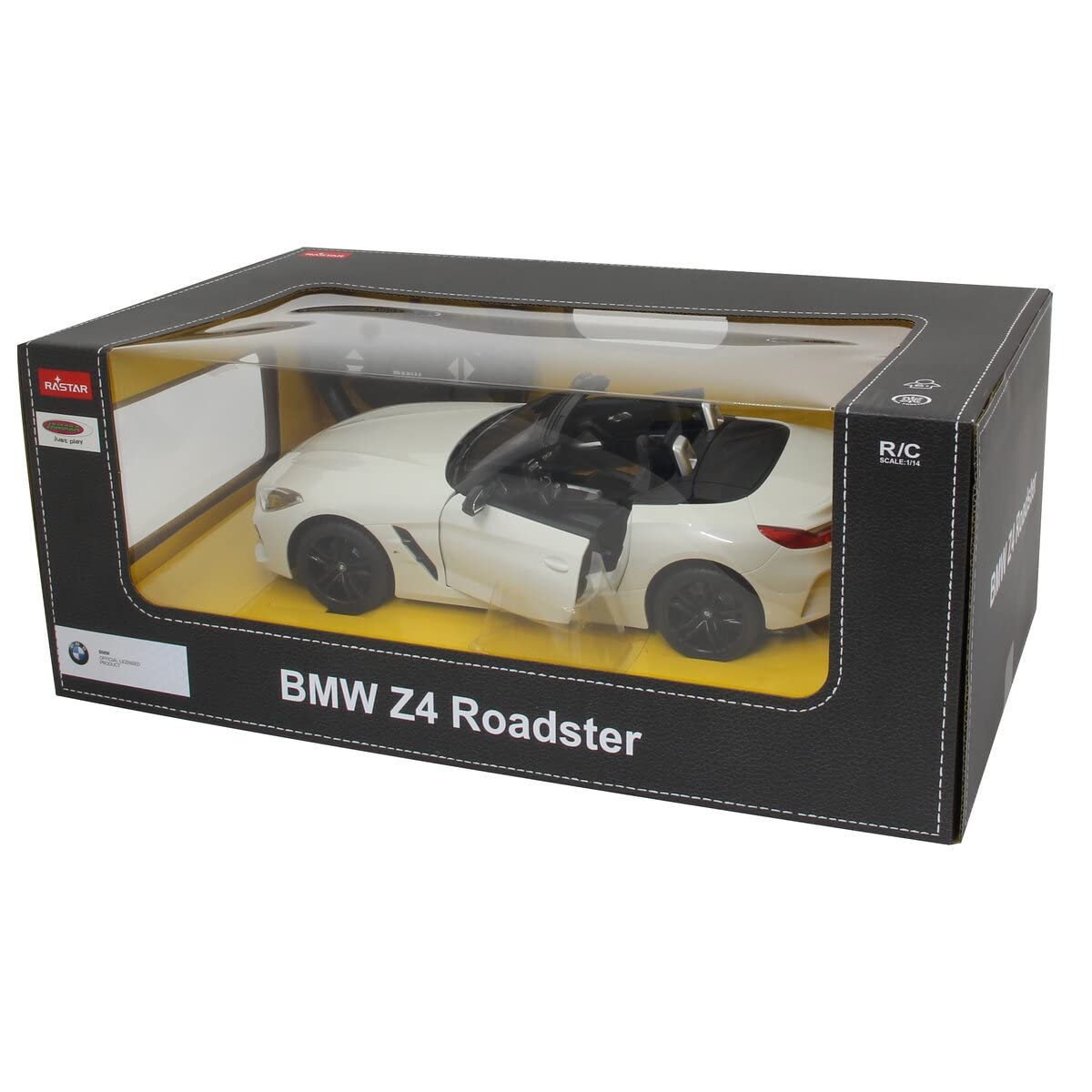 Jamara 405174 BMW Z4 Roadster 1:14 Blanco 2.4GHz Puerta Manual-Licencia Oficial, hasta 1 Hora de Conducción, Aprox. 9 km/h, Perfectamente reproducido, Interior detallado, Luz LED