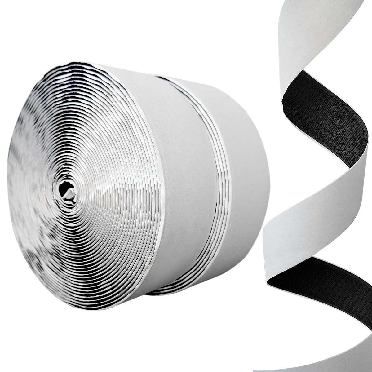 2 Inch x 33 Feet x 2 Rolls Hook and Loop Tape, Nylon Heavy Duty Hook and Loop Tape Strips, Excellent Grip, Interlocking Tape,for Sewing, Crafting,DIY,Wall Adhesive Strips