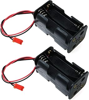E-outstanding Battery Holder 2PCS 4 Cell AA Battery Case Box Container with JST Plug