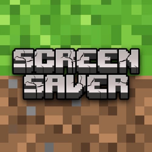 3d Block Craft Screensaver For Minecraft. Pixel Art 8bit, Video Game Standby