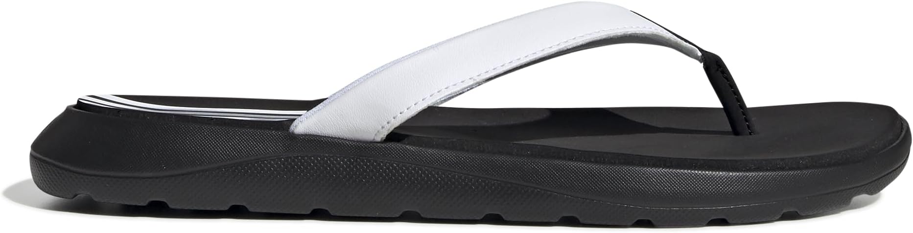 adidas Womens Comfort Flip Flop Slides Sportswear Slides, Black White Coral