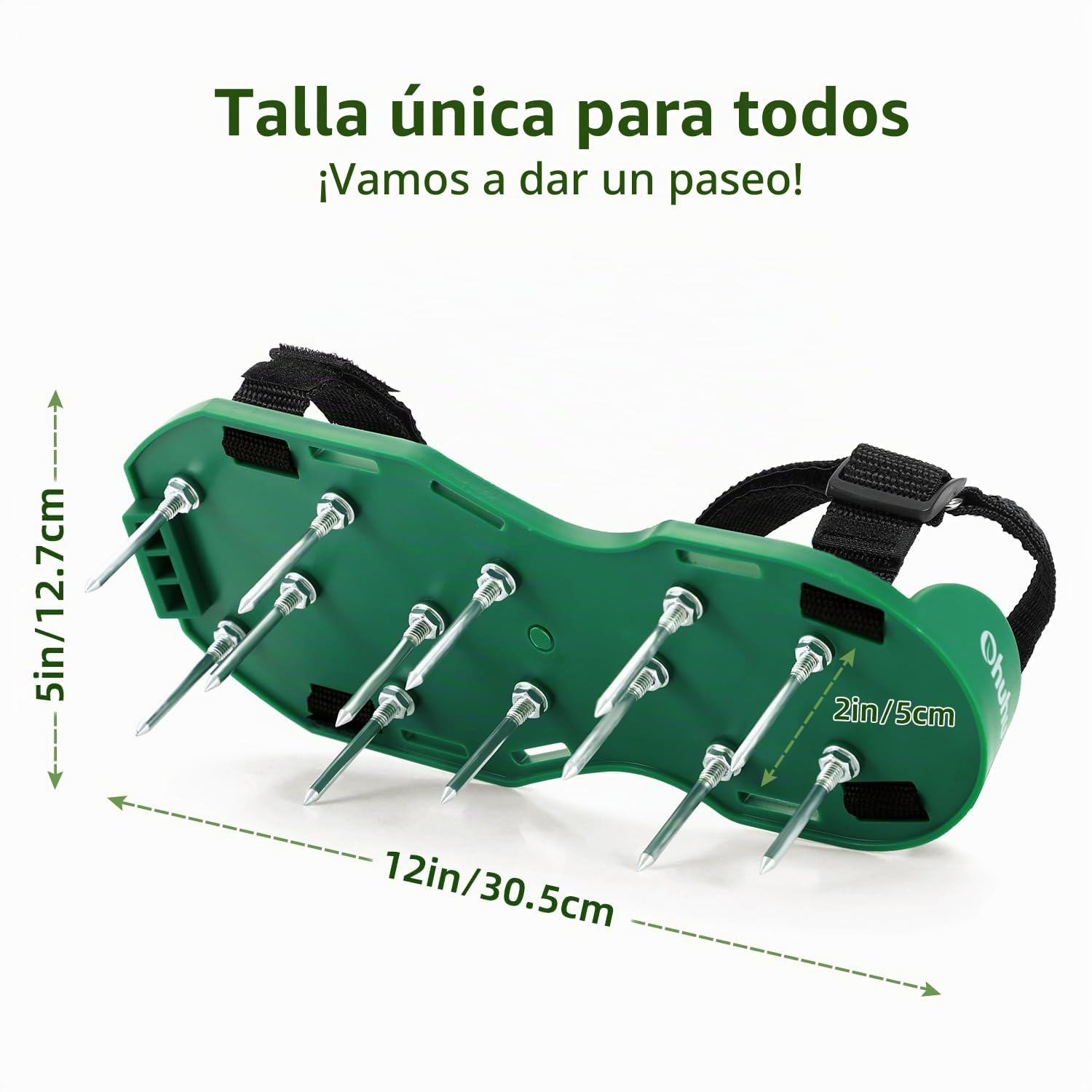Ohuhu Zapatos Aerador de Cesped Sin Instalación, Zapatos Jardín de Césped con Pala de Acero Inoxidable Sandalias Zapatos con Puntas, Talla Universal para Todos Los Zapatos