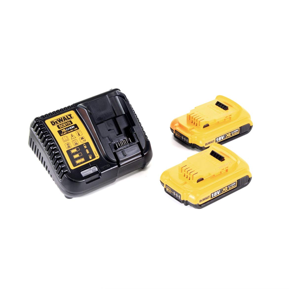 DeWalt DCW 604 D2 akumulatorowa frezarka kombinowana 18 V 55 mm w + 2 x akumulatory 2,0 Ah + 1 x ładowarka do szybkiego ładowania w TSTAK