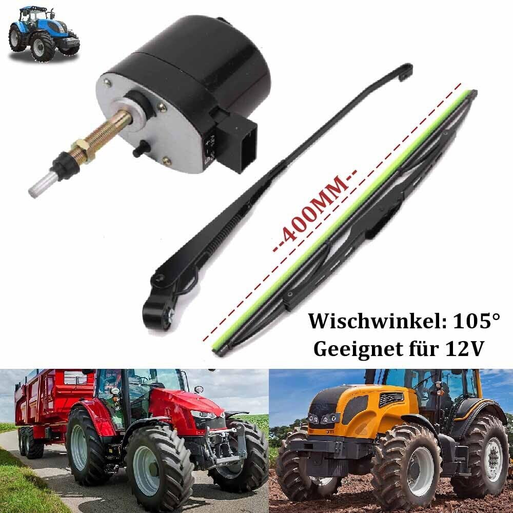 Moteur d'essuie-glace WindsHield 12 V avec balai d'essuie-glace à 105 °, kit d'essuie-glace électrique pour tracteur, bateau, camping-car