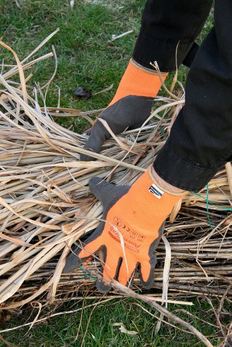 Kerbl 297385 PowerGrab Thermo Strickhandschuh Latex mit Acrylfutter Größe: 11, orange