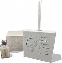 OGGETTANDO Perfumer in Faux Leather Degree in Box Favor, Birth, Wedding, Baptism, Communion, Graduation, Confirmation, 18, 25 and 50 Years, Anniversaries, Birthdays