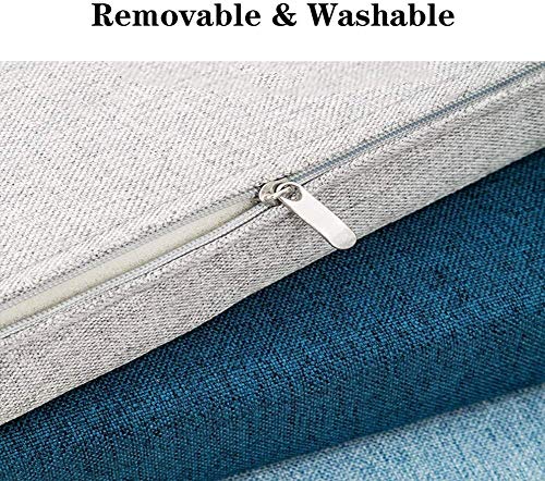 Coussin de banc de jardin imperméable bleu 100x30 cm en mousse souple - 8