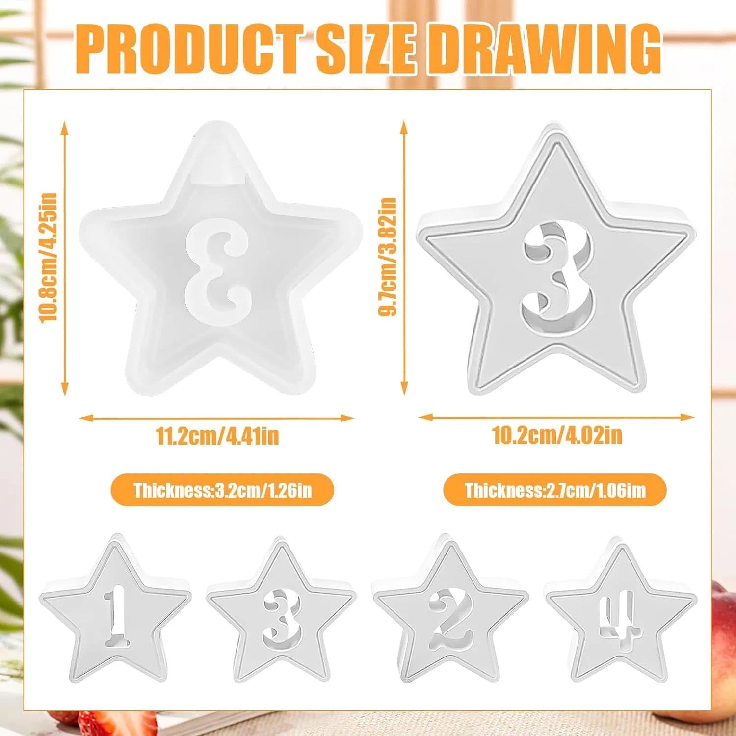 3 Pezzi Stapi in Silicone per Natale, Stapi in Silicone a Fora di
