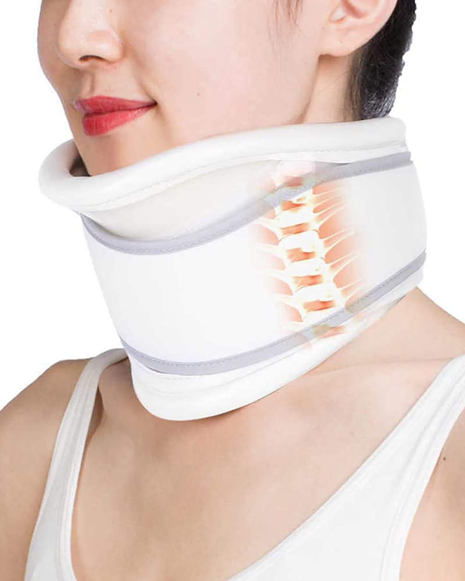 Collarín cómodo y Transpirable, Dispositivo de tracción Ajustable para el Cuello, Tensor ortopédico para aliviar el Dolor y la tensión del Cuello