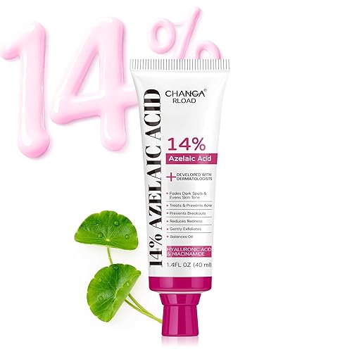 Crema para el acné con ácido azelaico al 14% con niacinamida y centella, suero facial de ácido azelaico tono de piel suave y uniforme, reduce la