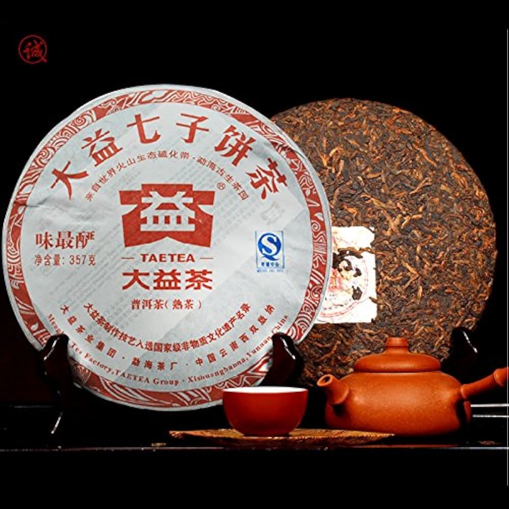 中国茶　天福茗茶 2022年 雲南普洱熟茶 高級普洱茶プーアル茶大容量900ｇ 天福茗茶[ 追补的幸福]云南普洱茶熟茶饼茶茶叶礼盒900g - Weee!