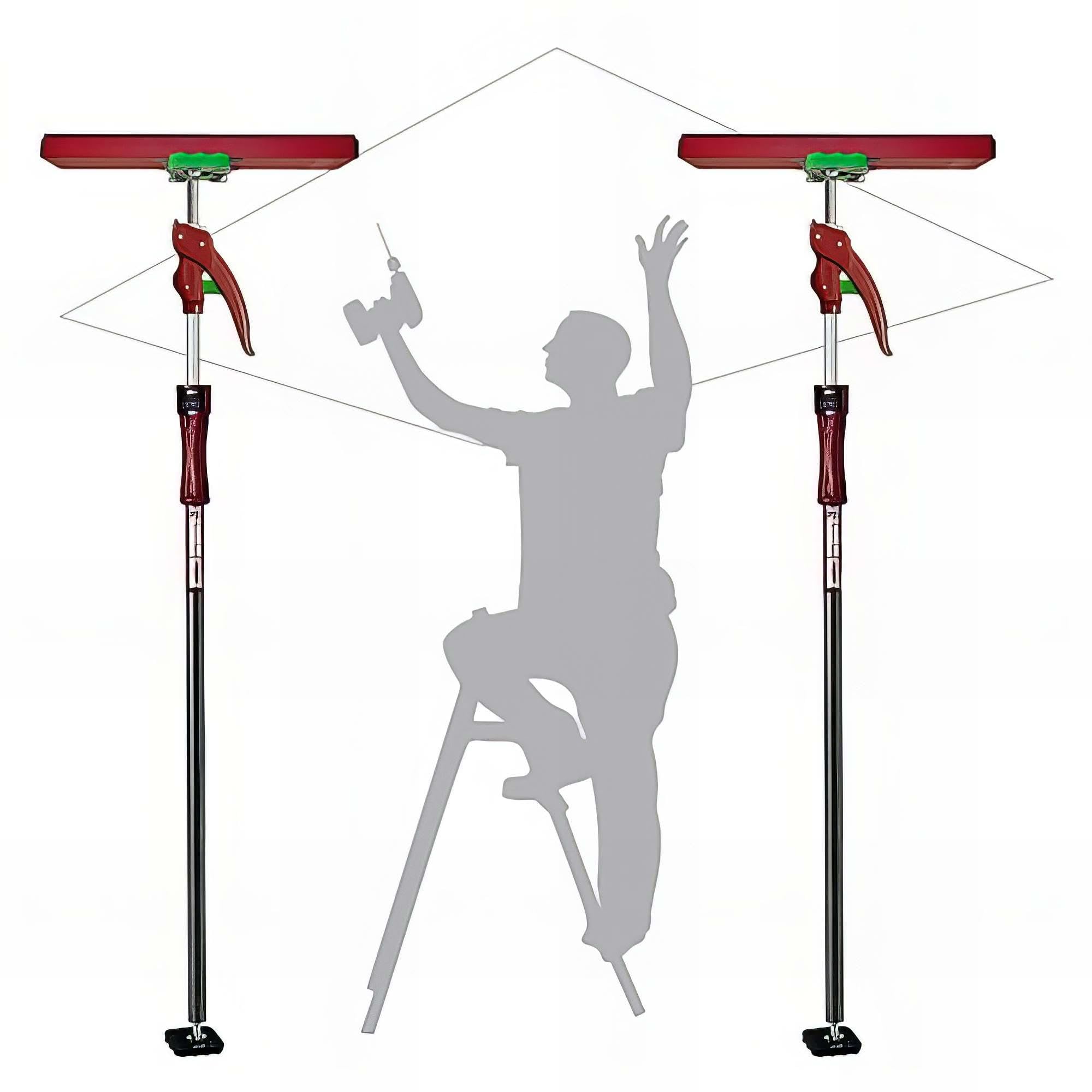 Kit plaquiste Piher - 2 étais 155 à 290 cm avec accessoires et sac de rangement