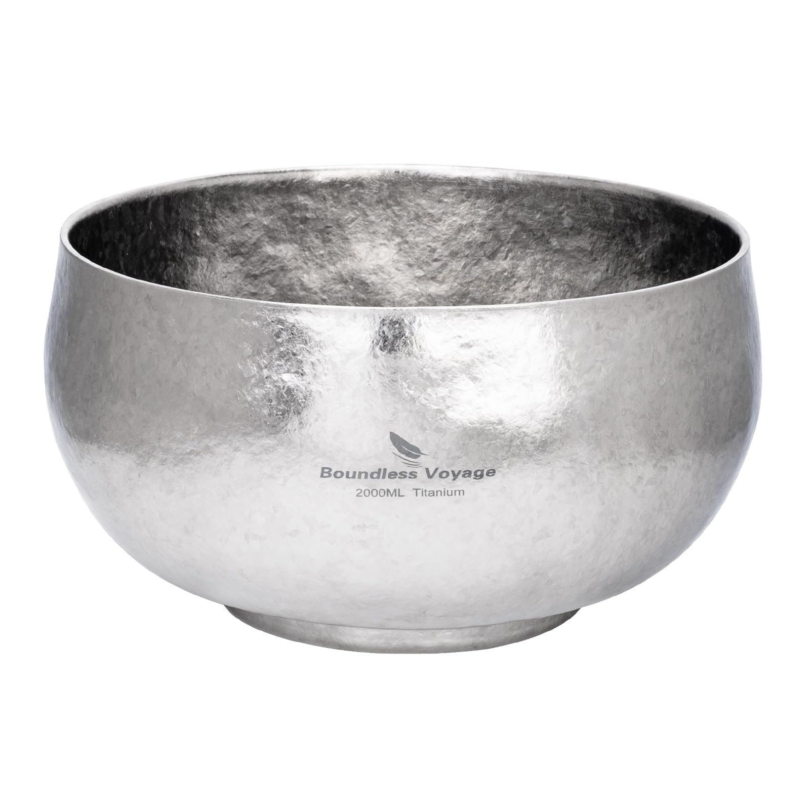 Boundless Voyage Double Walled Titanium Bowl Ultralight Camping Tableware Picnic Home Durable Metal Bowls for Rice Soup Oatmeal Snack Ice Cream (Crstal Silver 1167C)