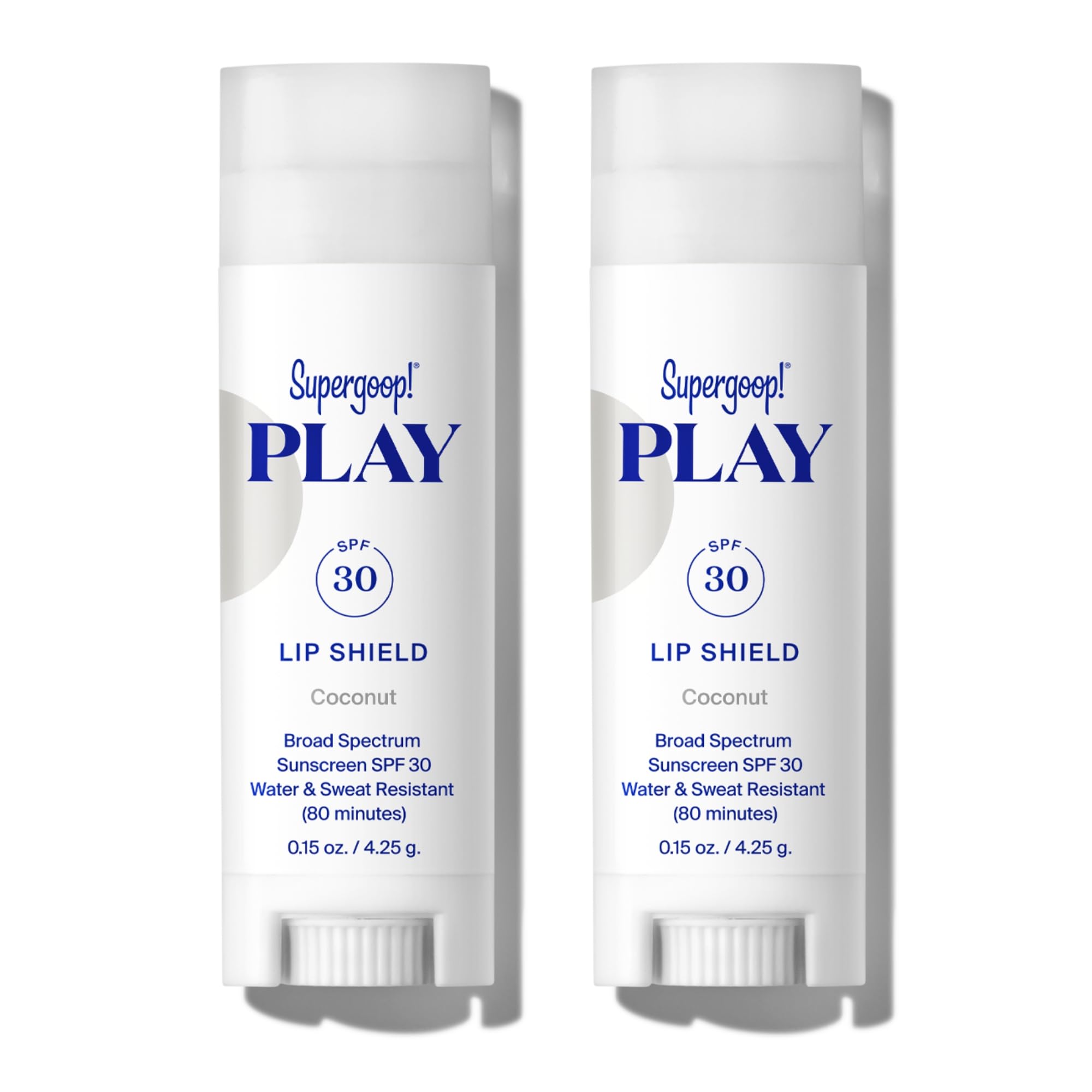 PLAY Lip Shield SPF 30 with Coconut - Pack of 2 - Moisturizing Lip Treatment For Dry Cracked Lips - Broad Spectrum UV Protection