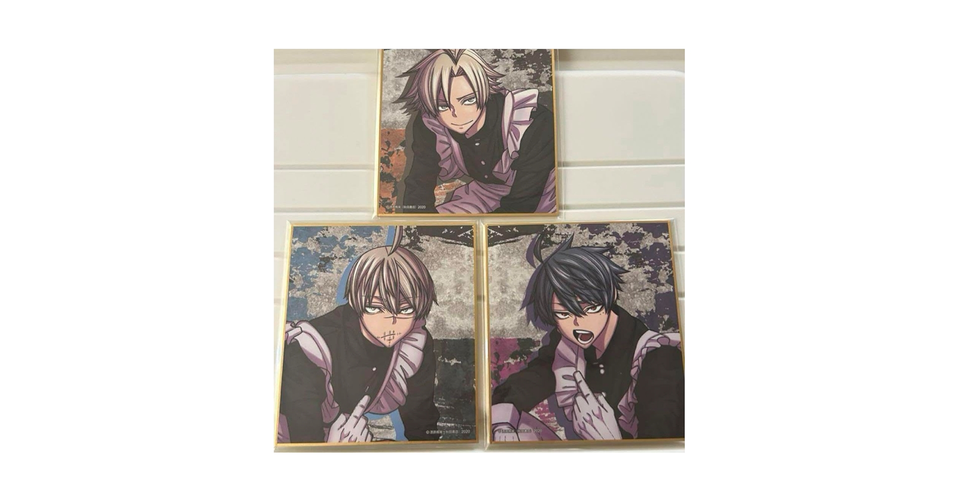 Amazon.co.jp: 桃源暗鬼 メイド 色紙 一ノ瀬四季 皇后崎迅 桃宮唾切