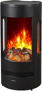 Glow Fire Elektrokamin Lumen mit realistischem 3D LED-Feuer - Stand-Elektrokamin mit Heizung und Kaminfeuer, max. 2000 W, 47,5x86,5x45,5cm
