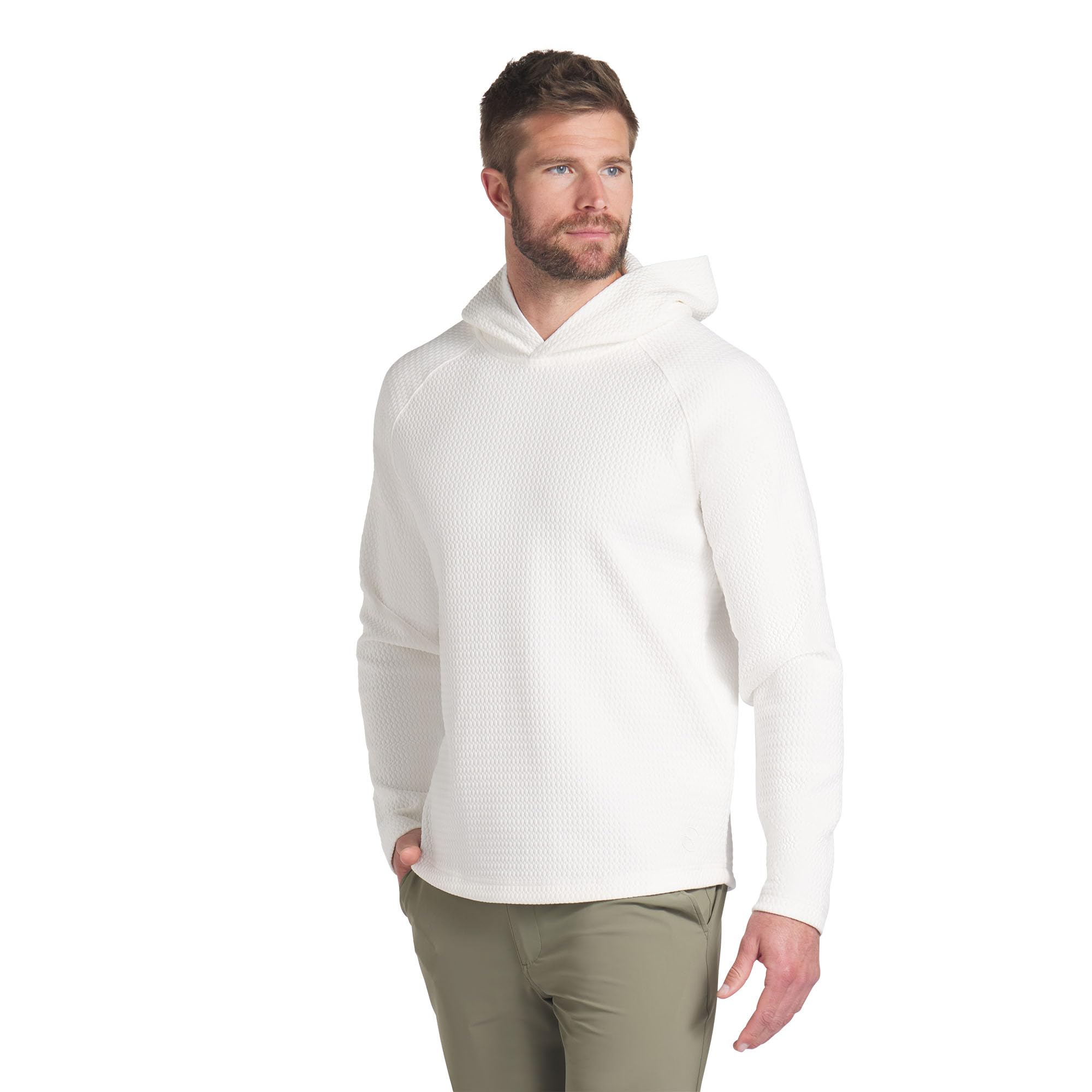 PUMA mens Boulder Hoodie, Warm White, L