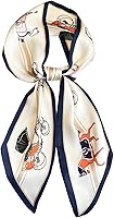 Hioyiwse Women's Silky Satin Head Scarf - Long Thin Hair Neck Purse Bag Accessory, Multi-Use Fashion Wrap 5.9x59"