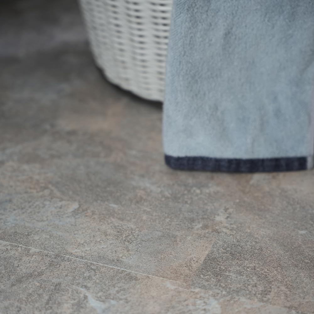 Piastrelle autoadesive effetto marmo, 30,5 x 30,5 cm, in vinile, con superficie antiscivolo testurizzata, resistenti alle fuoriuscite, adatte per affittuari per bagno e cucina, confezione da 20