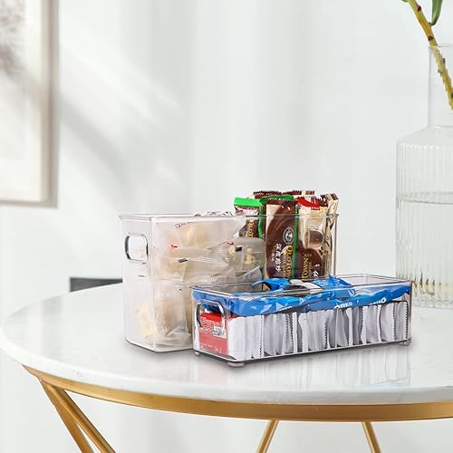 Miniatura 3 de Organizador de caja de teléfono, contenedores de almacenamiento transparentes con asas para organización de cocina, funda multifuncional para