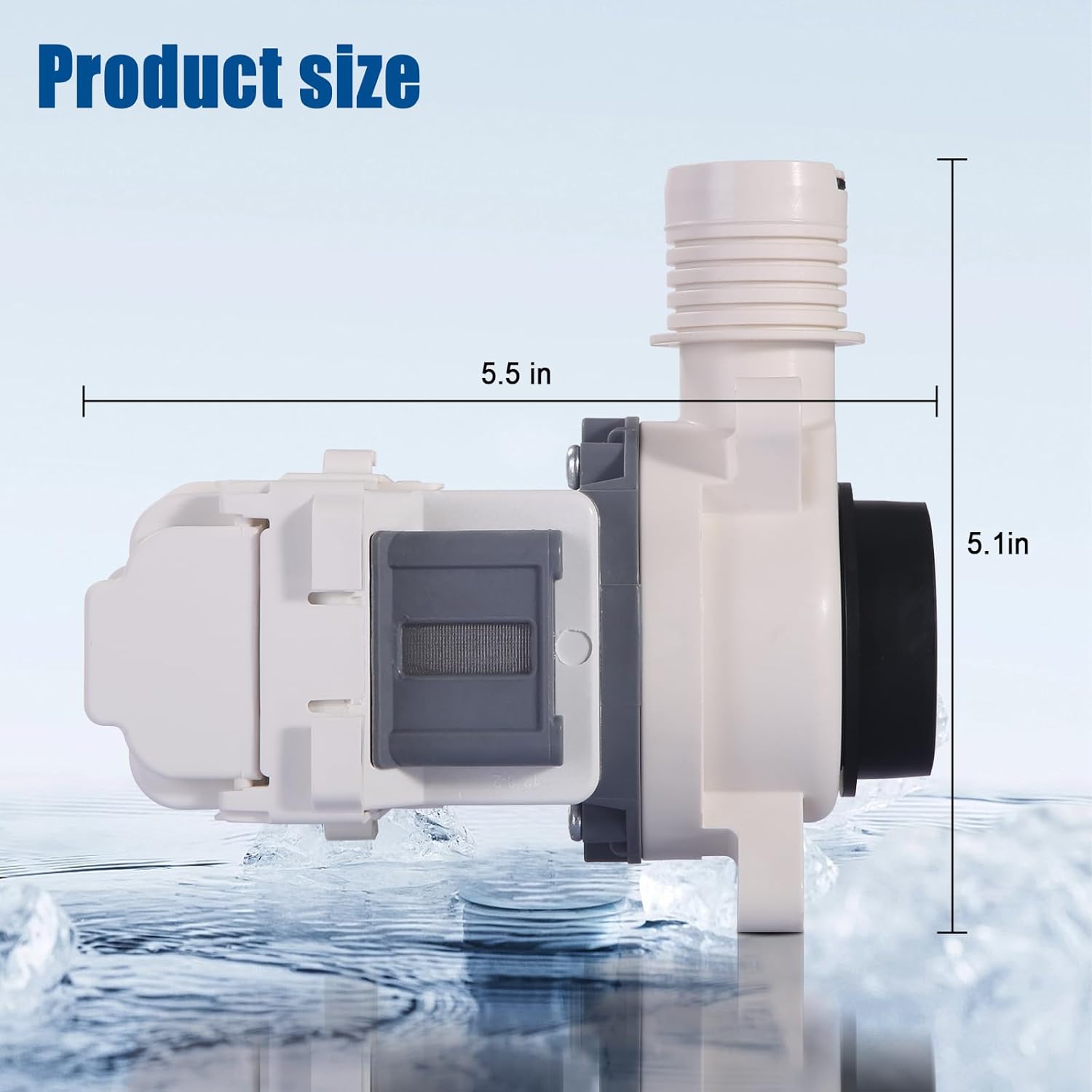 2025 Upgrade W11399437 W11259498 Washer Drain Pump OEM Parts 120V 60Hz 1.2A Compatible with Whirlpool Maytag Kenmore Replacement 4961028 AP6974144 PS12731241 10minON 50minOFF