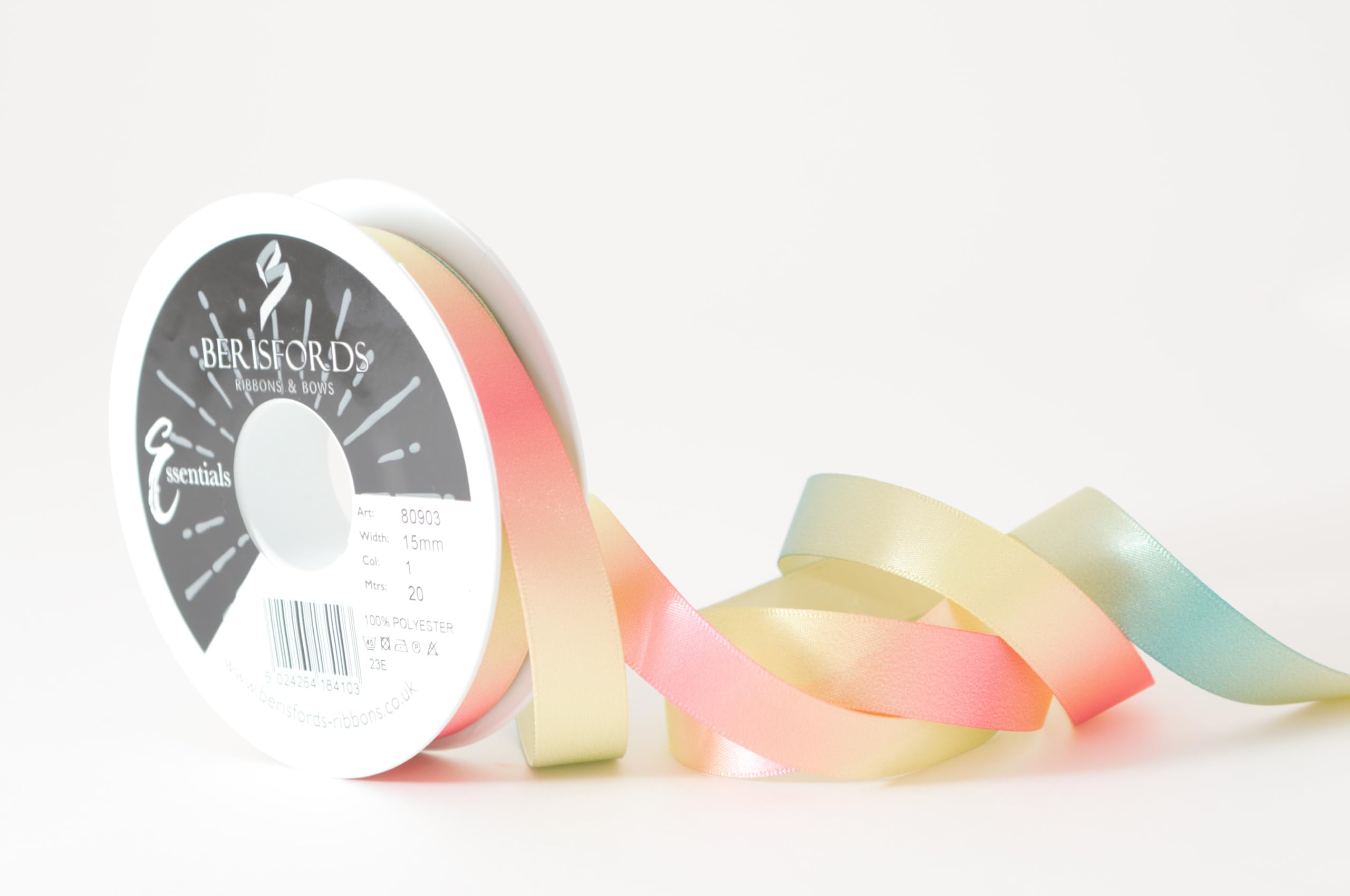 Berisfords Ombre Dream Patterned Satin Ribbon 15mm
