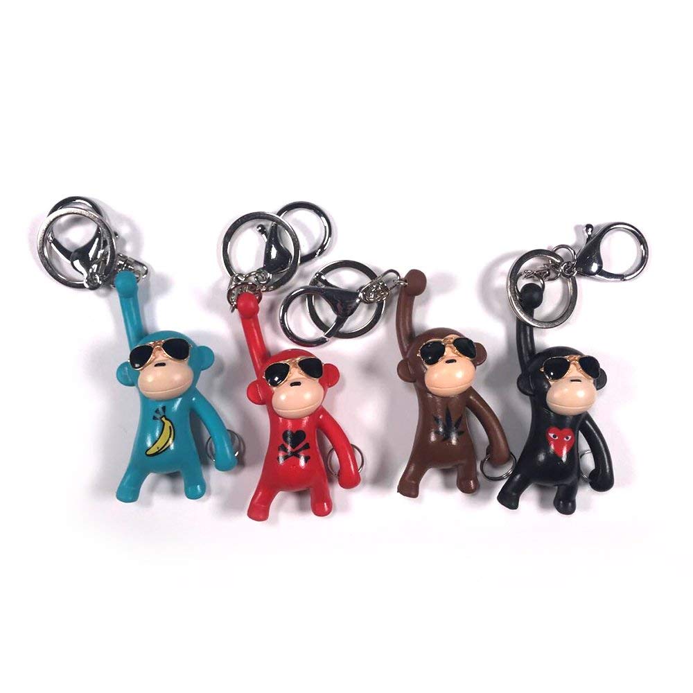 Amazon.co.jp: Super Cool Monkey Keychains ブルー mgygs50216