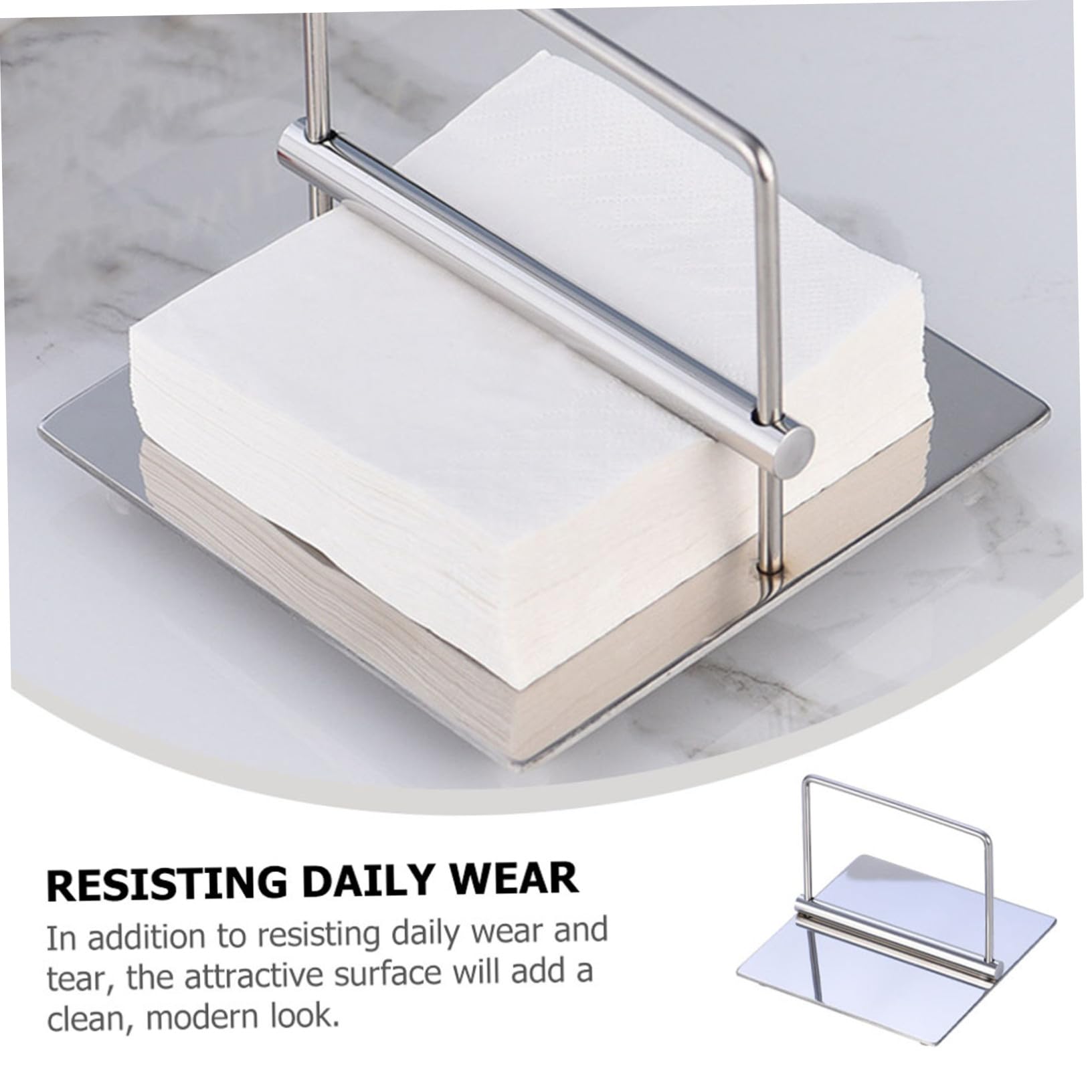 CALLARON 1pieza Soporte de Servilletas Plateado de Acero Inoxidable Dispensador Resistente para Toallas de Papel para Hogar Oficina y Restaurantes