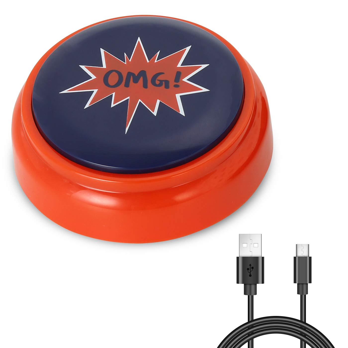 ๐ฅ USB Sound Button-Recordable Button-Make Your Own Button by Uploading Audio Files 8MB Support 100 Recordings Playback (39 inch USB Cable Battery Included) ๐ฅ USB Sound Button-Recordable Button-Make Your Own Button by Uploading Audio Files 8MB Support 100 Recordings Playback (39 inch USB Cable Battery Included)