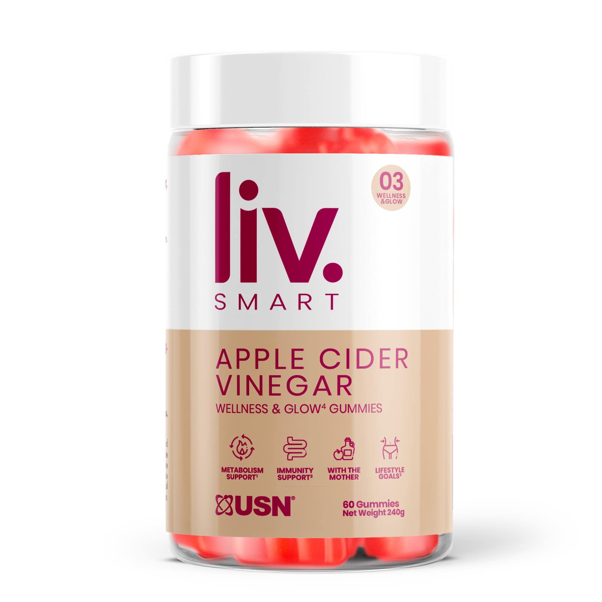 Usn Liv.smart Apple Cider Vinegar 60 Gummies