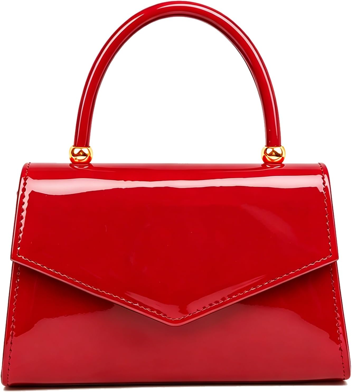 Evening Patent Leather Handbag Purse Formal Women's Clutch Bag Top Handle for Wedding Party Prom Cocktail