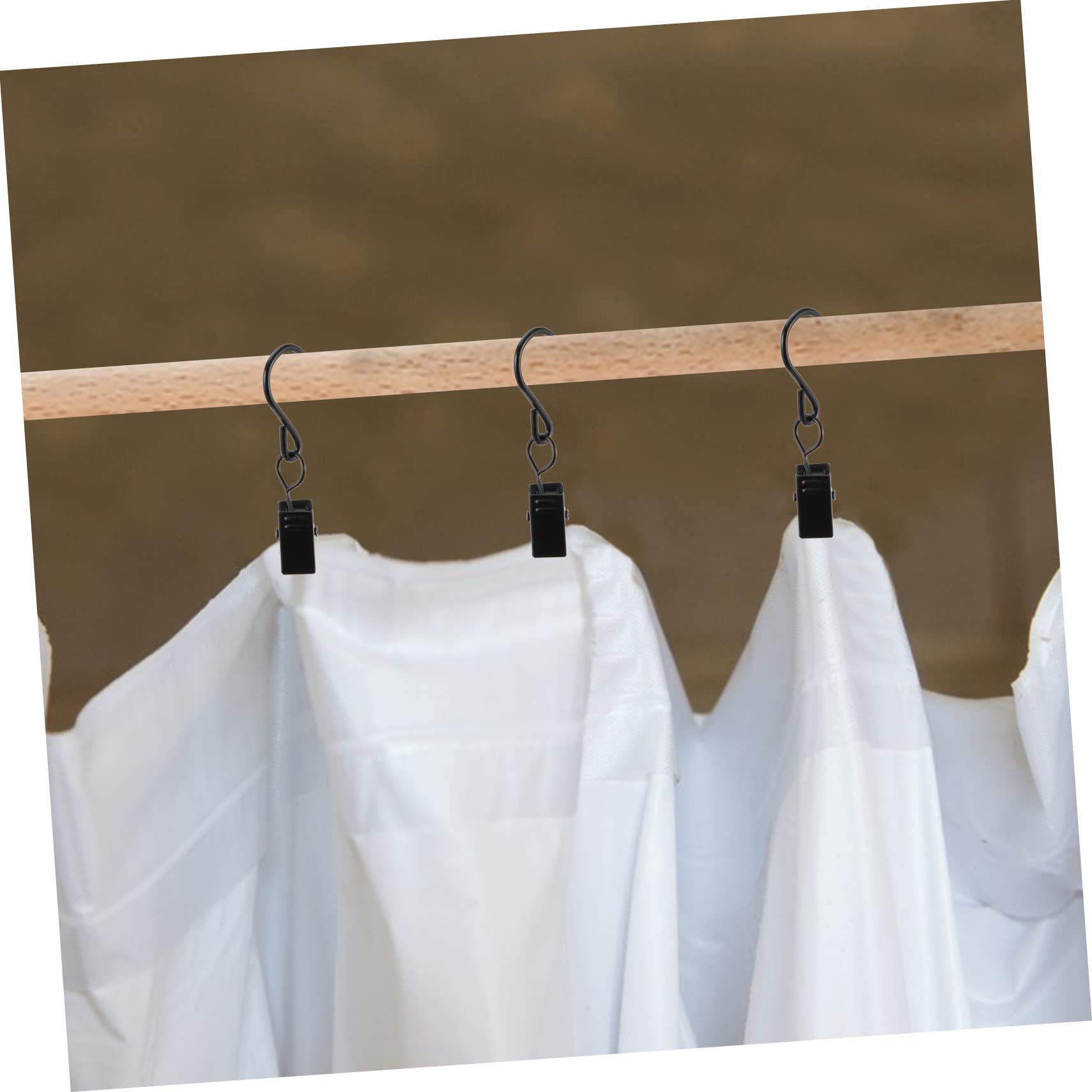 SOLUSTRE 2 Sets Vorhang-aufhänger-Clips Mehrzweck-klemmhaken Für Fenster Stabile Hängeklammern Aus Eisen Für Dekorationen Partys 50 Stück * 2