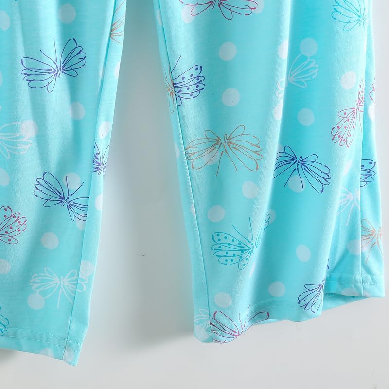 PNAEONG 3 Pack Women Pajama Pants Capri Length Drawstring Pj Bottoms Sleep Lounge Pants with Pockets S-3XL - Image 8