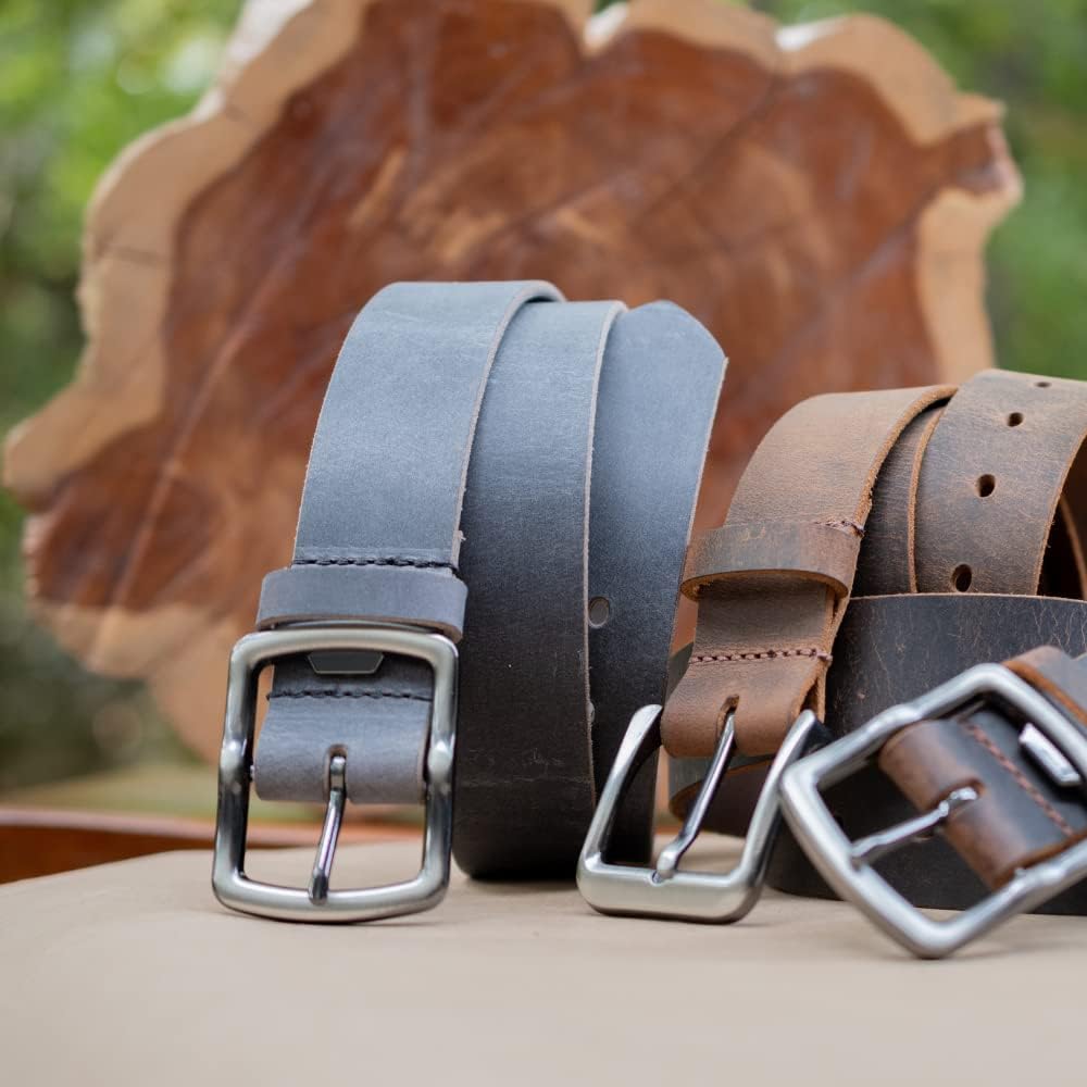 Cold Mountain Belt - Genuine Leather Belt with Certified Nickel Free Bottle Opener Buckle