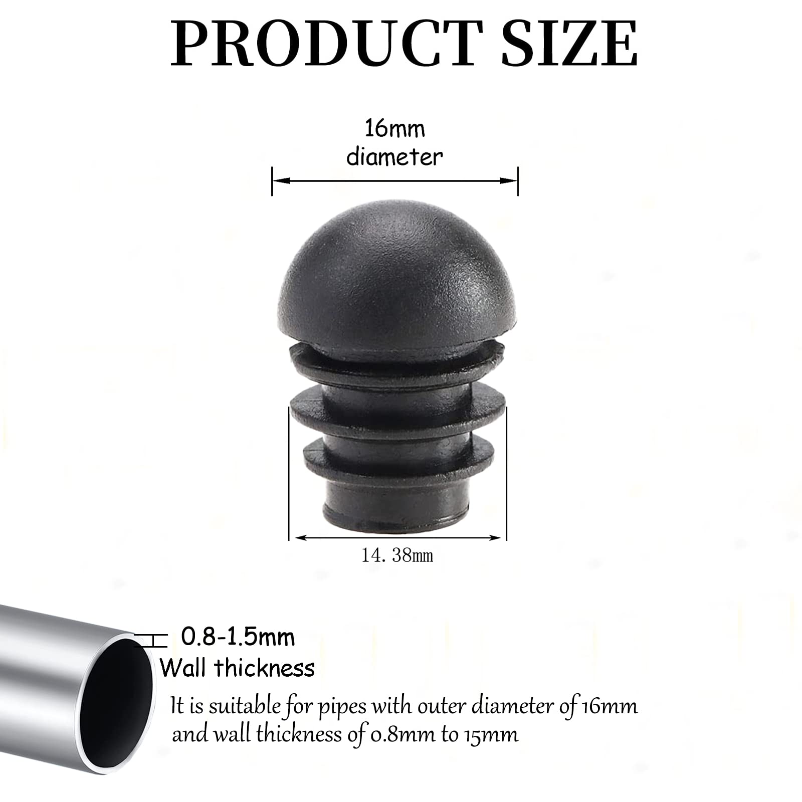 Hugwish 20 pezzi tappi terminali rotondi 22mm 16/22/25/30/40/50 mm per tubi con un diametro esterno di 22 mm, tappi tubi plastica diametro 22 mm, tappi sedie rotondi (22mm Hugwish 20 pezzi tappi terminali rotondi 22mm 16/22/25/30/40/50 mm per tubi con un diametro esterno di 22 mm, tappi tubi plastica diametro 22 mm, tappi sedie rotondi (22mm
