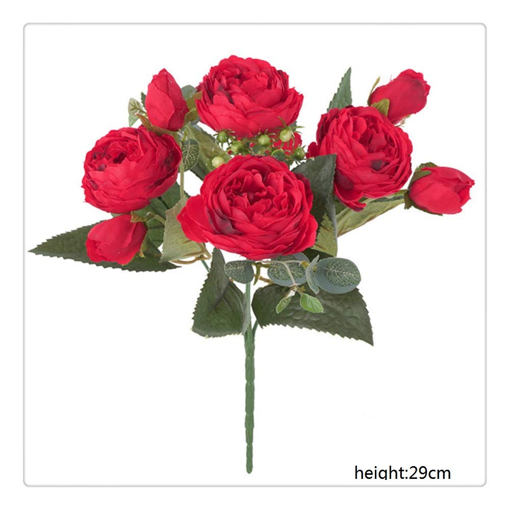 Artificiale Flowe Artificiale Peonia Seta Peonia Bouquet Fiori Finti per La Casa Decorat Wedding 29cm