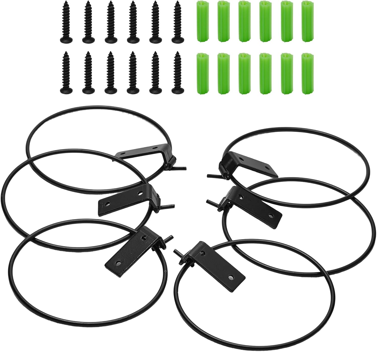6 Pack 8 inch Durable Metal Plant Holder, Wall Mounted Wall Planters Heavy Duty Hangers, Versatile Planter Hooks for Indoor/Outdoor Gardening Enthusiasts(Foldable)