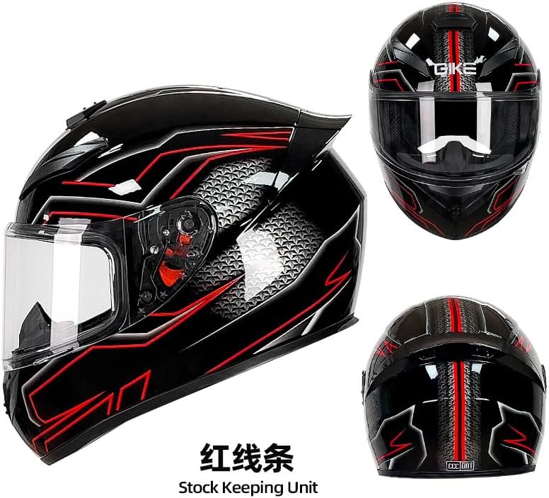Miniatura 3 de Casco de motocicleta de carreras de motocross, casco de cara completa con visera interna tintada y aprobado por DOT para ciclomotor, ATV, Cruiser