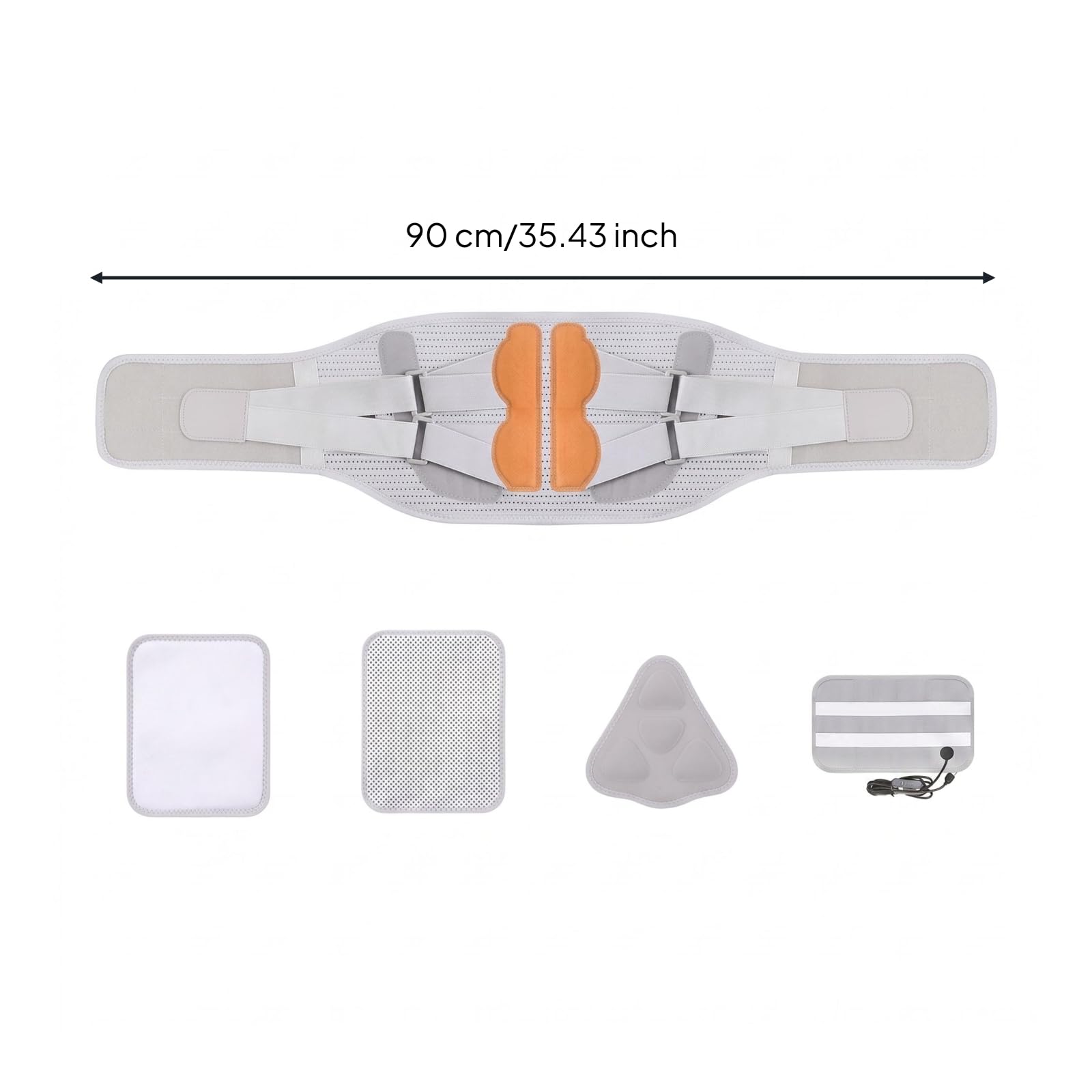 B Baosity Ceinture de Soutien Lombaire Ceinture Dos Ceinture Abdominale Ceinture Orthopédique Tissu Polyester Aéré Discrète sous Les Vêtements Compression, M【1 Pied 8 — 2 Pieds 3】, Style to 3
