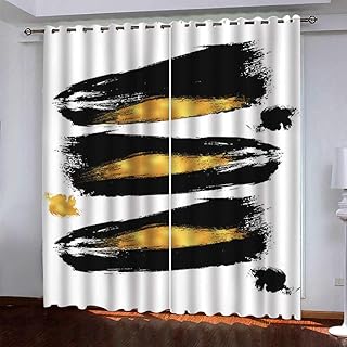 YTSDBB Tende Oscuranti Camera da Letto - Graffiti neri artistici - L 140 x A 162 cm Insonorizzate Termoisolanti Con Occhielli Tende Per Camera Da Letto Soggiorno Ufficio Cucina Decorazione 2 pannelli