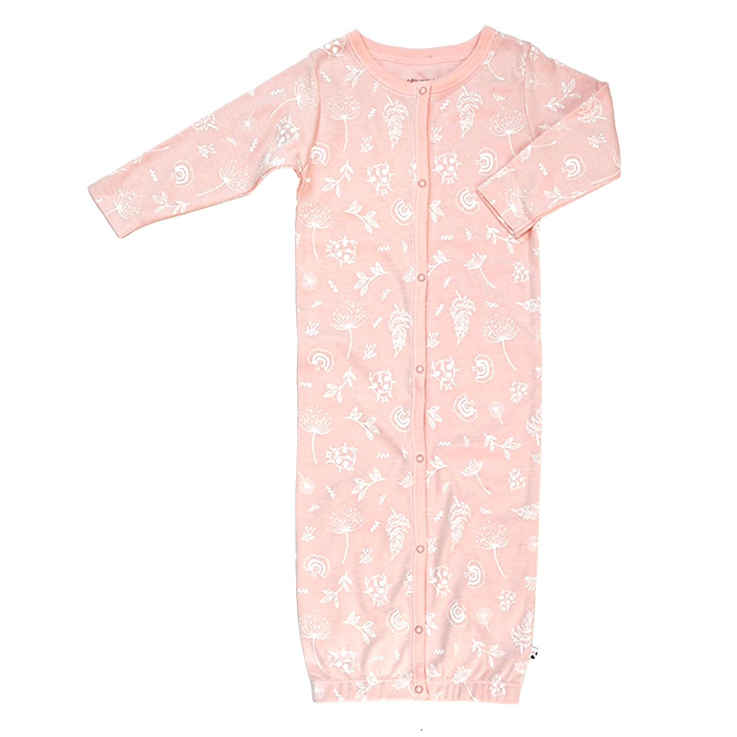 Babysoy Unisex Baby Long Sleeve Gown Sleep Sack, Ultra Soft Nightgown, Newborn Reversible Mittens