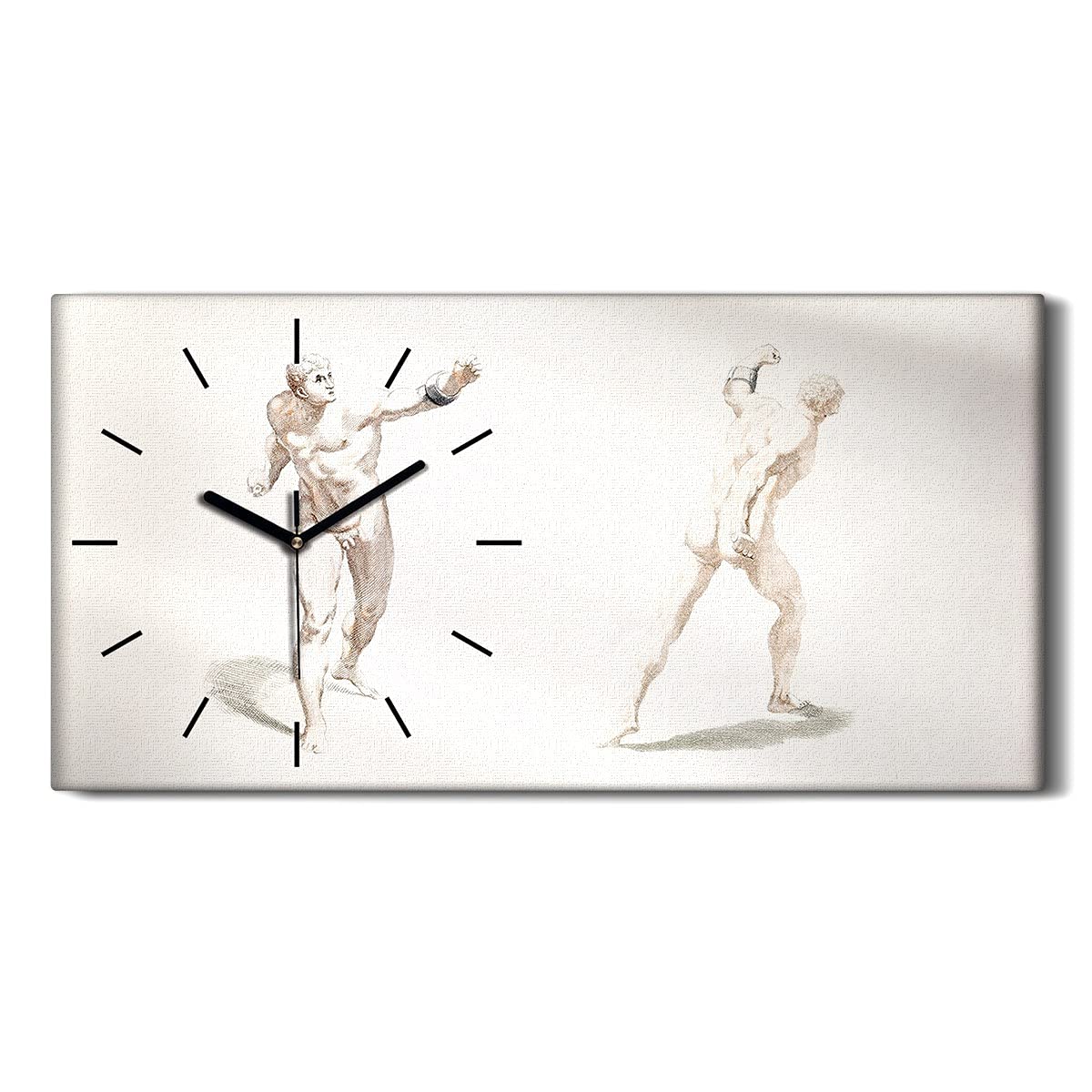 Horloge sur Toile Décoration Salon et Chambre Moderne 60x30cm