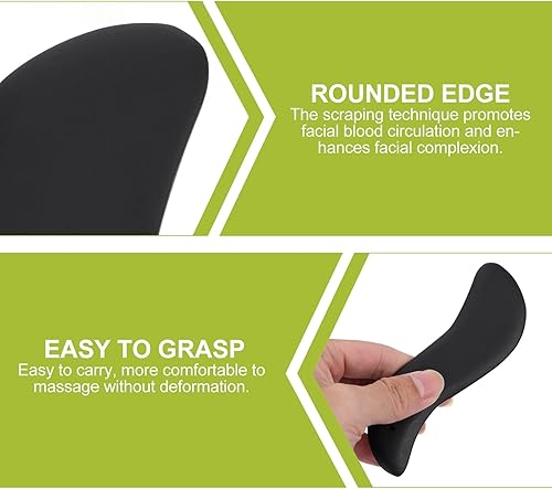 Miniatura 4 de Healifty Rodillo de masaje 4 unids arruga cara Gua Anti- raspador de cristal belleza hombres Sha Guasha Jade Masajeador de cuello Junta Masajeador